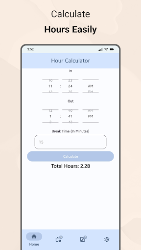 Android application Hour Calculator - Decimal screenshort