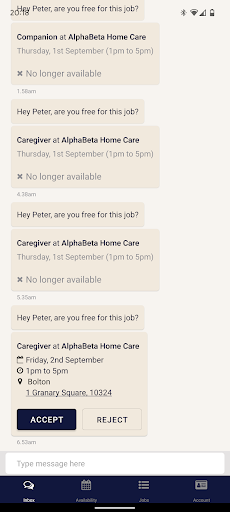 Android application Reverence Care screenshort