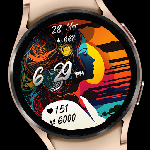 FLW054 Woman Day Watch Face Download on Windows