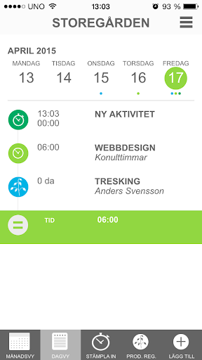 Android application DVTime screenshort