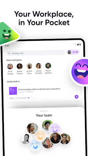 Screenshot of Work Contacts: In-Work Network