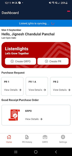 Android application Listenlights App screenshort
