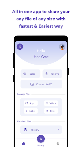 Android application Halver - File Transfer, share screenshort