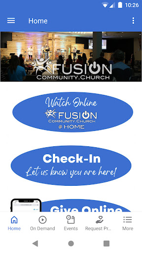 Android application Fusion Community Church screenshort
