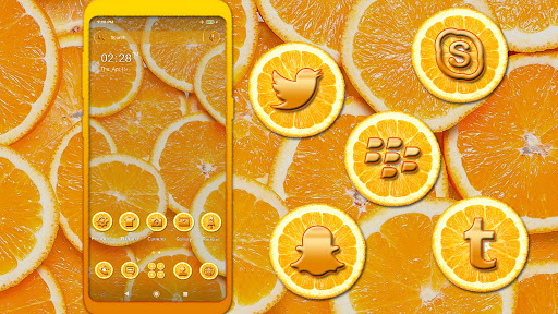 Android application Orange Slice Theme Launcher screenshort
