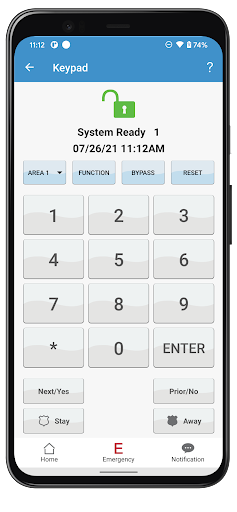 iSecure Alarm Security App Screen 3