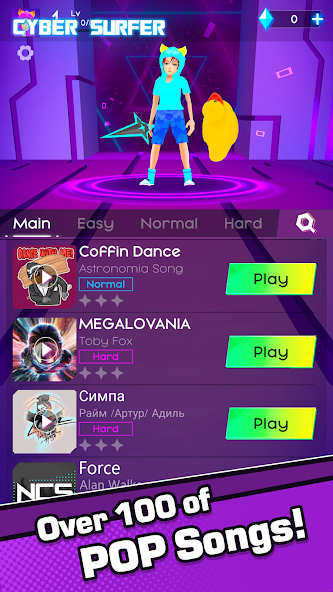 Cyber Surfer: EDM & кейтборд 5.4.7 APK + Мод (Unlimited money) за Android
