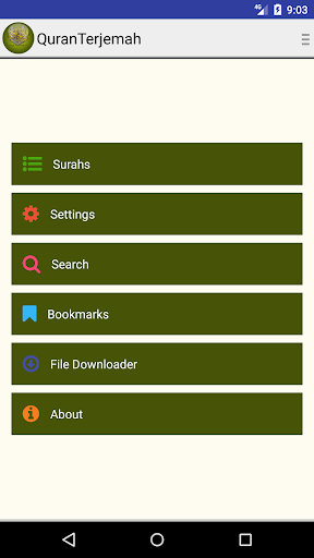Android application Quran Terjemah screenshort