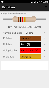Visualização do aplicativo