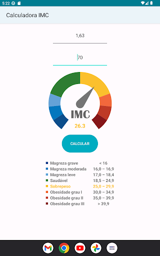 Calculadora IMC Screen 3