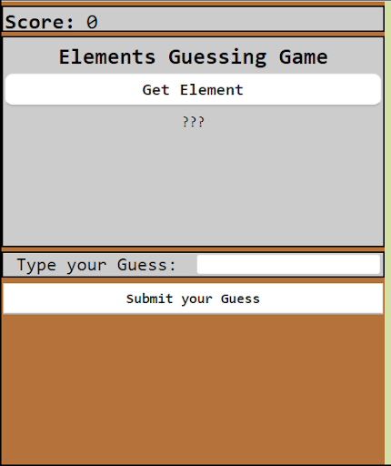 Periodic Table Quiz Screen 2