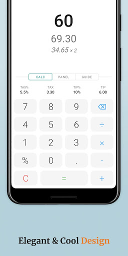 Tax, Tip, Travel & Splits Calc Screen 2