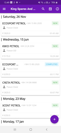 Android application TurboCare Workshop screenshort