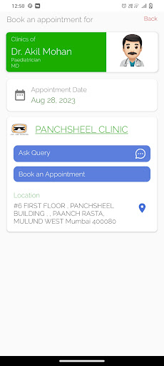 Panchsheel Clinic Screen 3