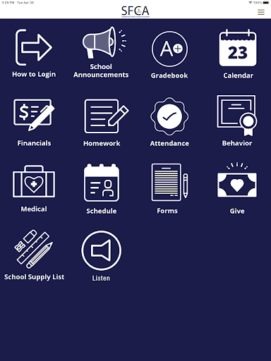 Android application SFCA screenshort