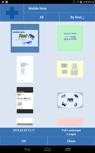 Android application Mobile Note Trial screenshort