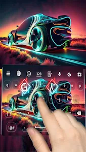 Neon Car Lights Keyboard