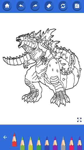 910 Coloring Pages Godzilla  HD