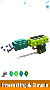 Guns 3D Color by Number – Weapons Voxel Coloring 3