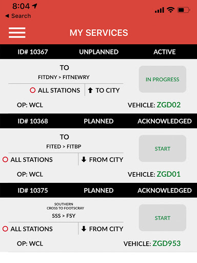 Android application RailLinQ Driver App screenshort