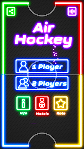 Air Hockey Glow: 2 Players