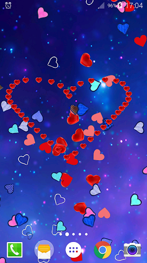 Android application Hearts Parallax Live Wallpaper screenshort