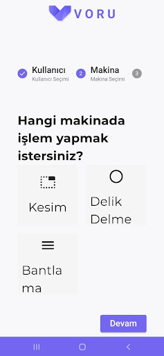 Android application Voru - İş ve Zaman Yönetimi screenshort