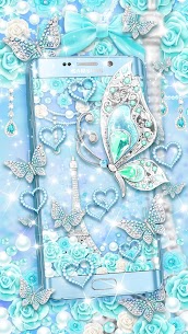 Turquoise Diamond Butterfly Live Wallpaper For PC installation