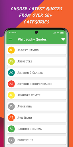Android application Daily Philosophy Quotes screenshort