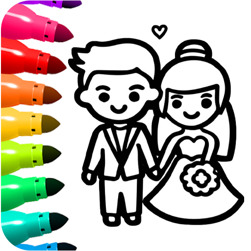 Princess Wedding Coloring Game 32 Icon