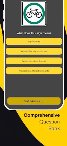ICBC Motorcycle Practice Test Screen 3