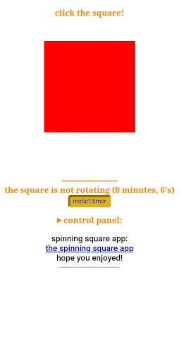 Android application the spinning square screenshort