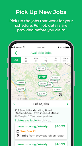 Android application LawnStarter for Providers screenshort