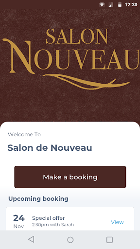 Android application Salon de Nouveau screenshort
