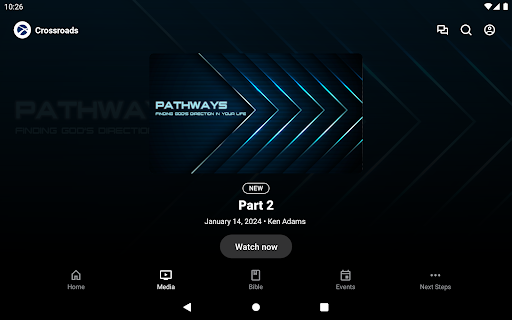 Screenshot of Crossroads Church GA