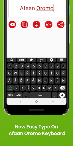 Afaan Oromoo English Keyboard Screen 2