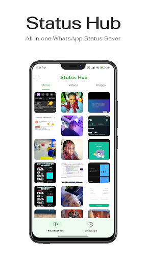 Android application Status Hub screenshort