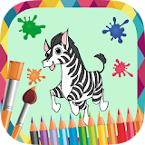 Paint and color animals icon