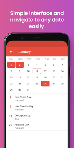 Australia Public Holidays 2024 Screen 2