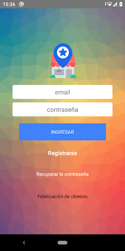 Android application Fidelización de Clientes screenshort