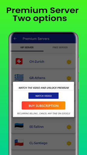 X Private VPN - XXXX Proxy Screen 2