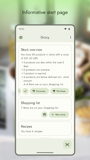 Android application Grocy: Unlock Key screenshort