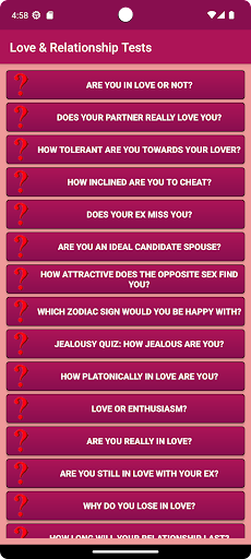 Love  Relationship Tests