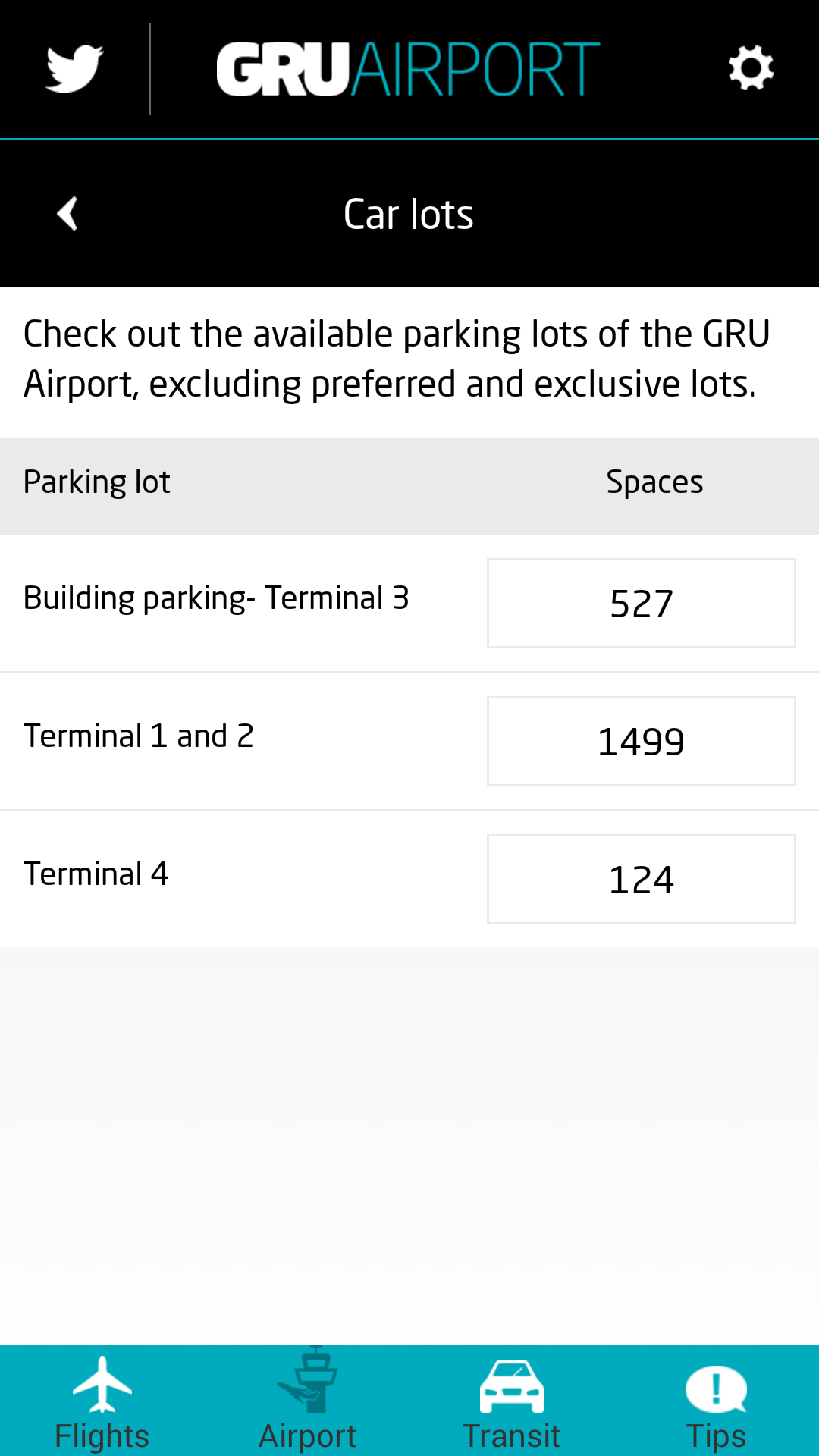 Android application GRU Airport screenshort