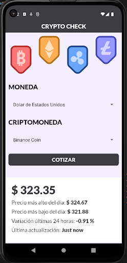 Android application Crypto Check screenshort