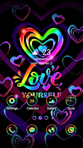 Android application Black And Rianbow - Wallpaper screenshort