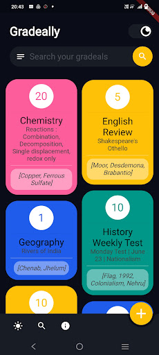 Android application Gradeally vTech Guild | AI ML screenshort