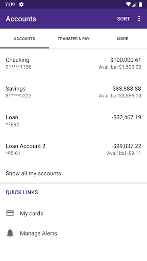 AFFCU Mobile Banking Screen 3