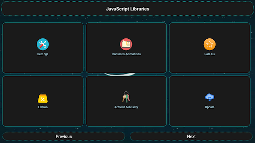 Screenshot of JavaScript Libraries