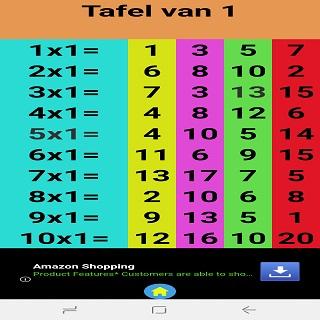 Tafels oefenen Screen 2